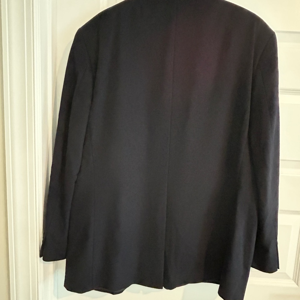 Chaps Wool Cashmere Blazer Navy Blue Size 46R - Picture 7 of 12